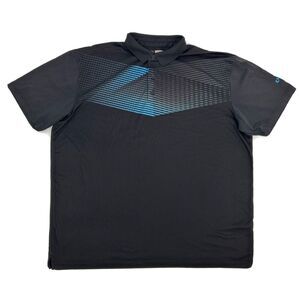 Callaway Shirt Men's XL Black Geometric Opti-Dri Short Sleeve Polo‎ Golf